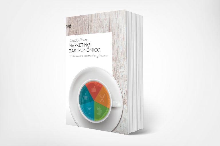 Cover design of Claudop Ponce's Marketing Gastrónomico published by Bubok